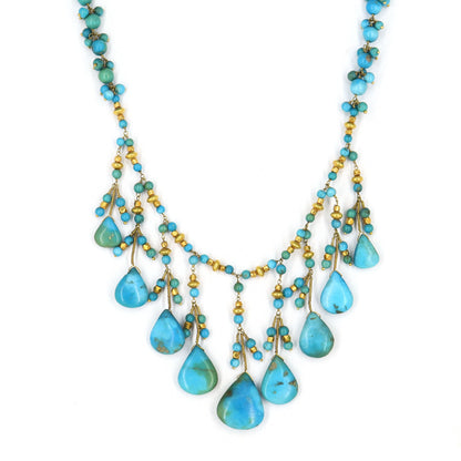Arizona Turquoise Sleeping Beauty Necklace 18K Gold