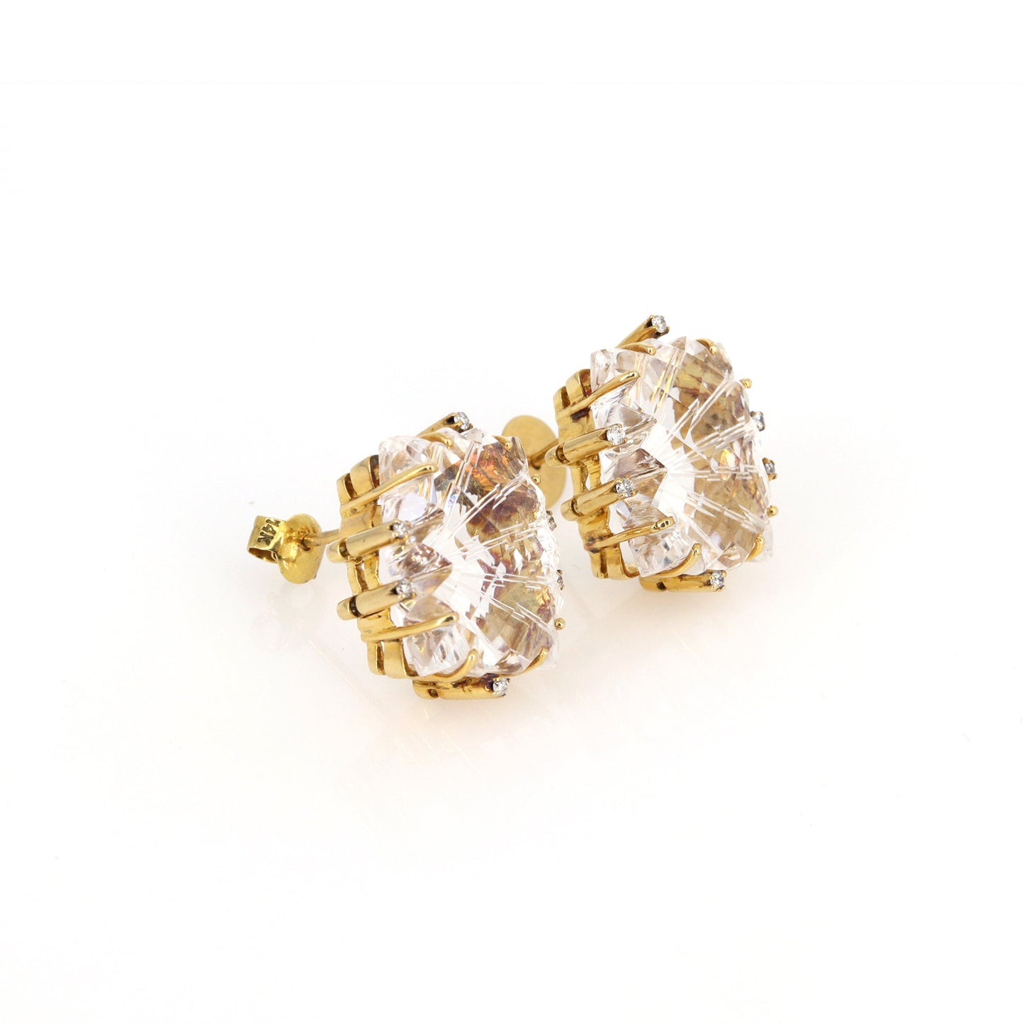 Yellow Crystal Earring 18K Gold