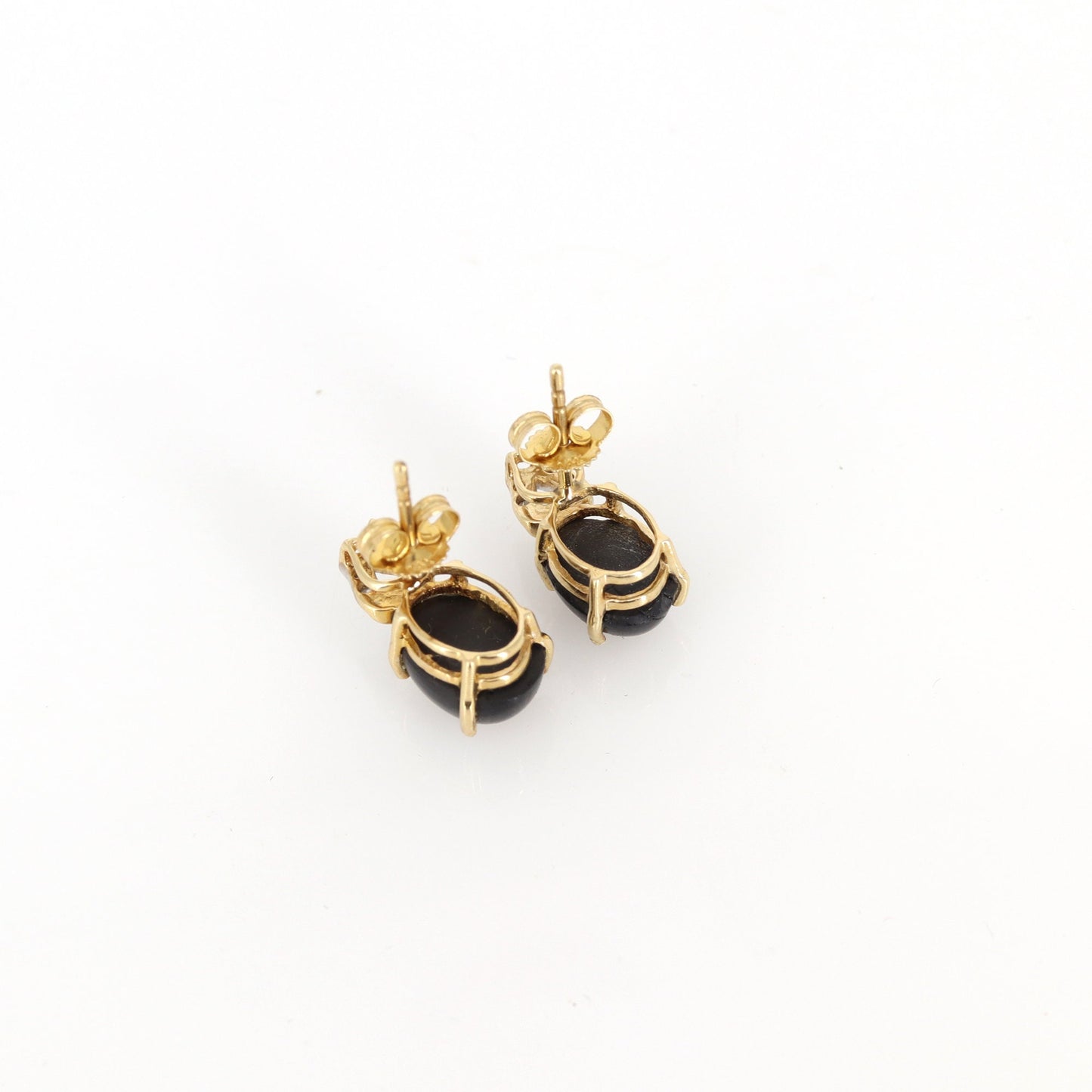 Mother'S Day Black Star Stud Earring 14K Gold