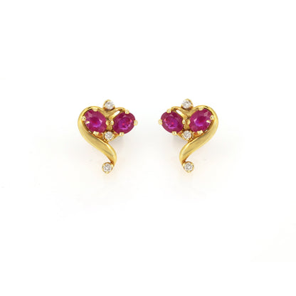 Heart Shape Earring 18K Gold