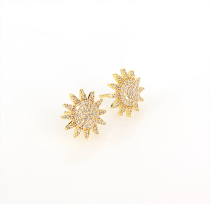 Sun Studs Earring 14K Gold
