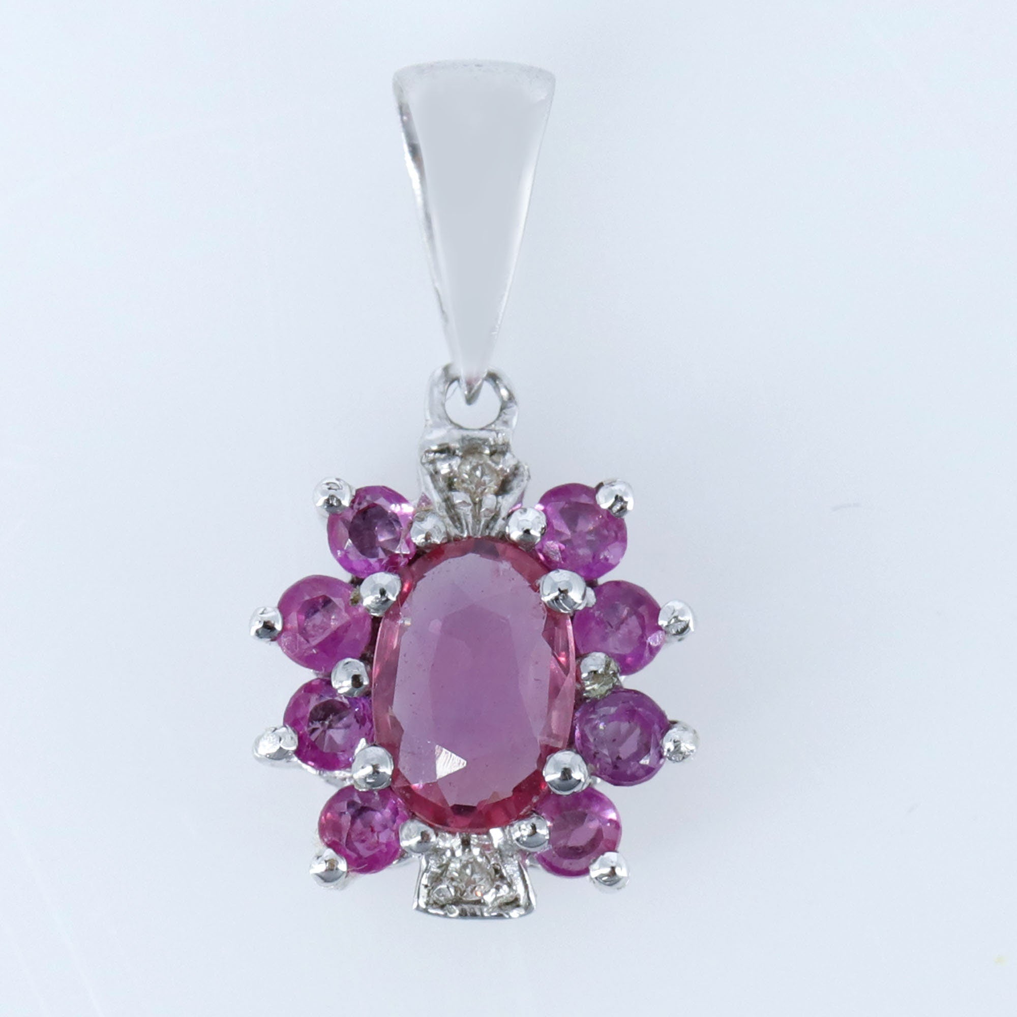 Pink Ruby Pendant 14K Gold
