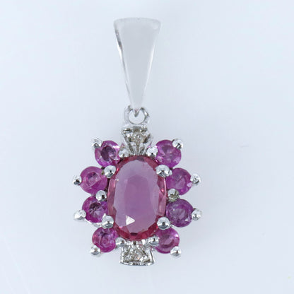 Pink Ruby Pendant 14K Gold