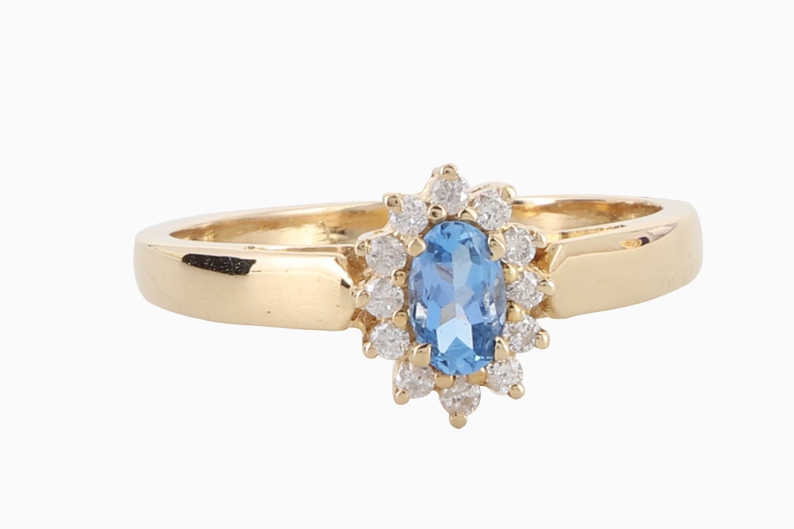 Yellow Aquamarine & Ring 14K Gold