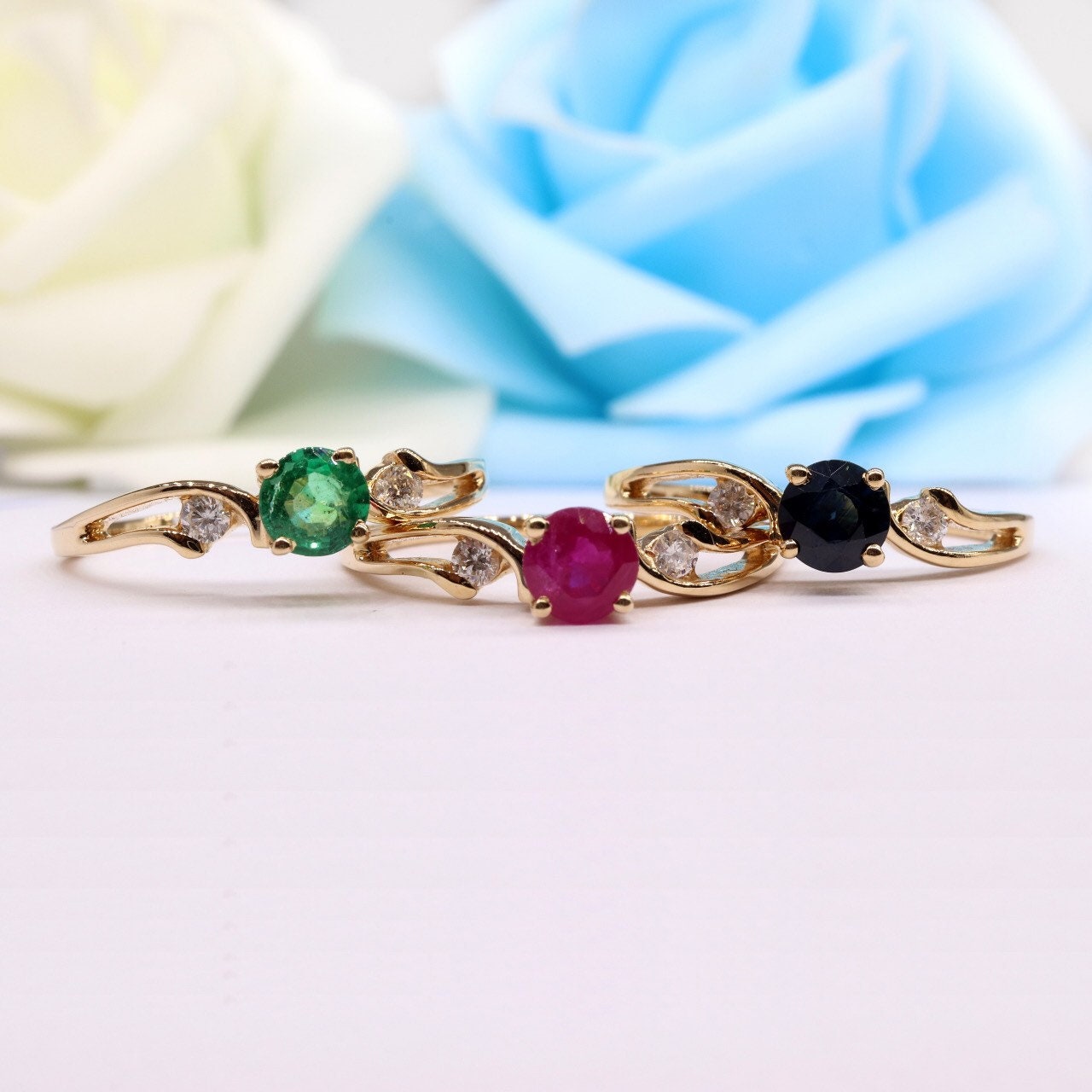 Sapphire Ring 14K Gold