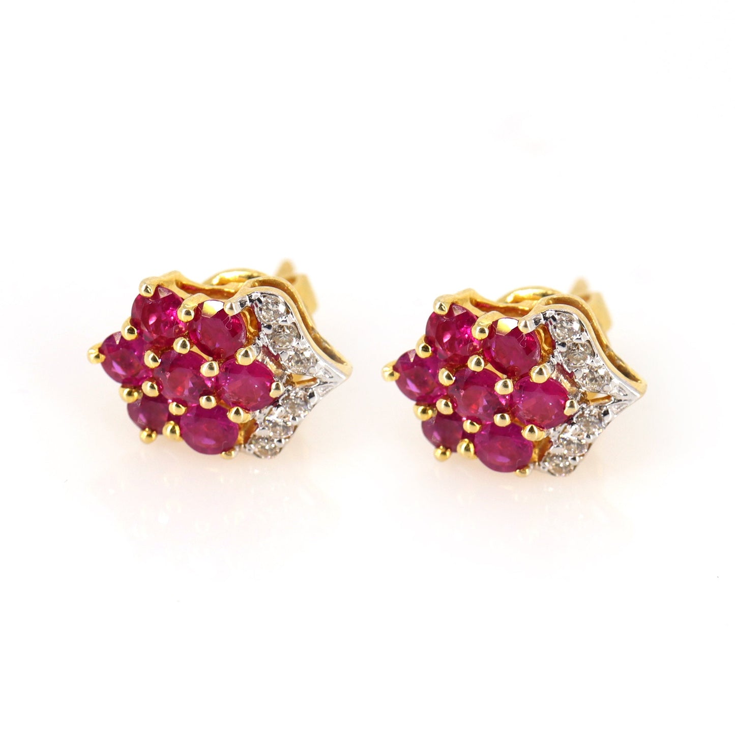 Ruby Stud Earring 14K Gold