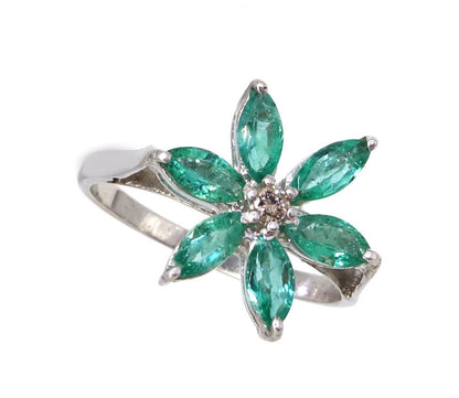 925 Sterling White Rhodium Beautiful Ring Gold