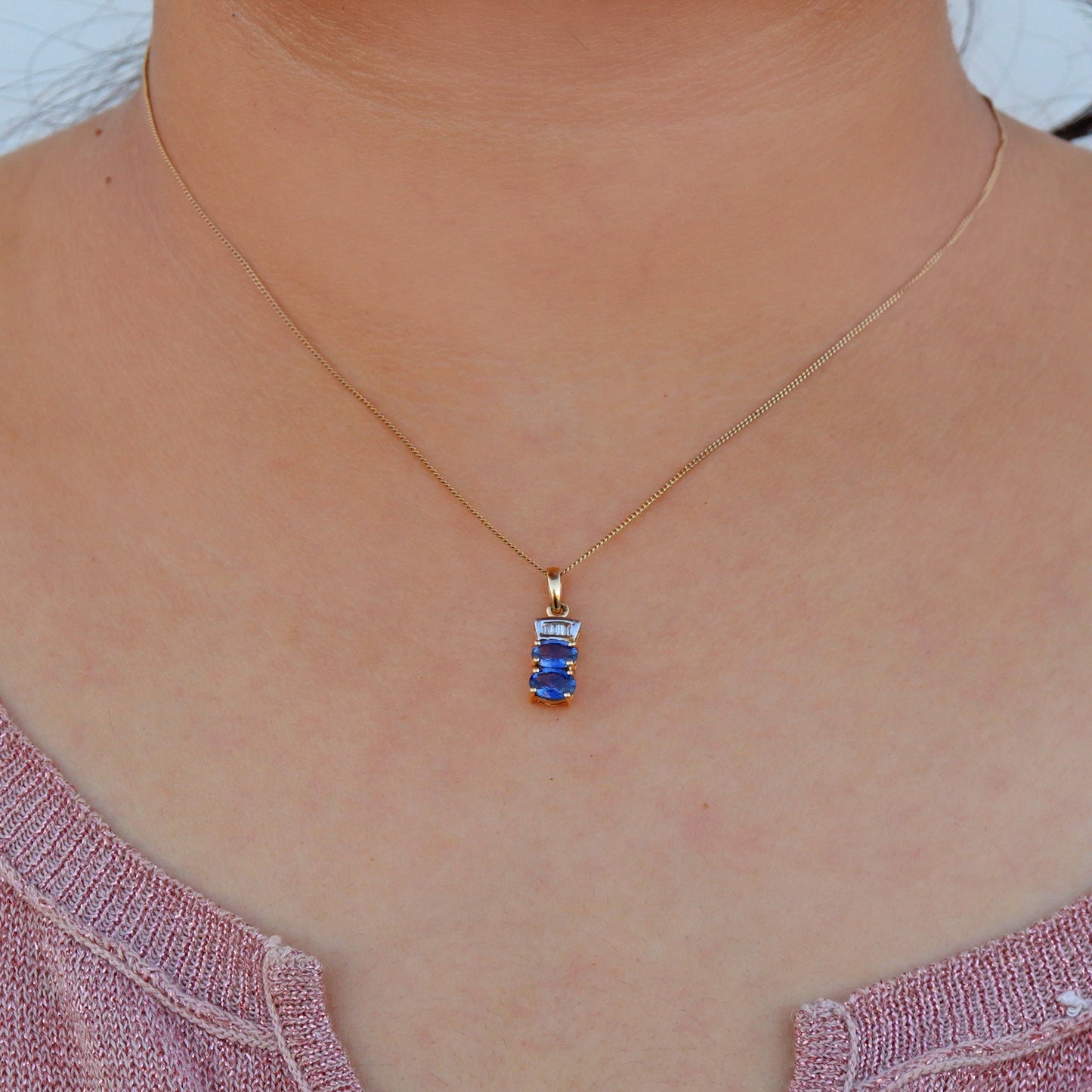 Yellow Dainty Pendant 14K Gold