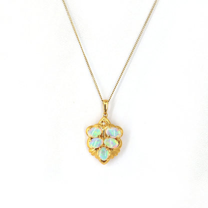 Yellow Opal Pendant 18K Gold