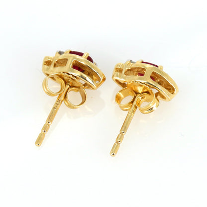 Estate New Yellow .29Ct Ruby Earring 14K Gold