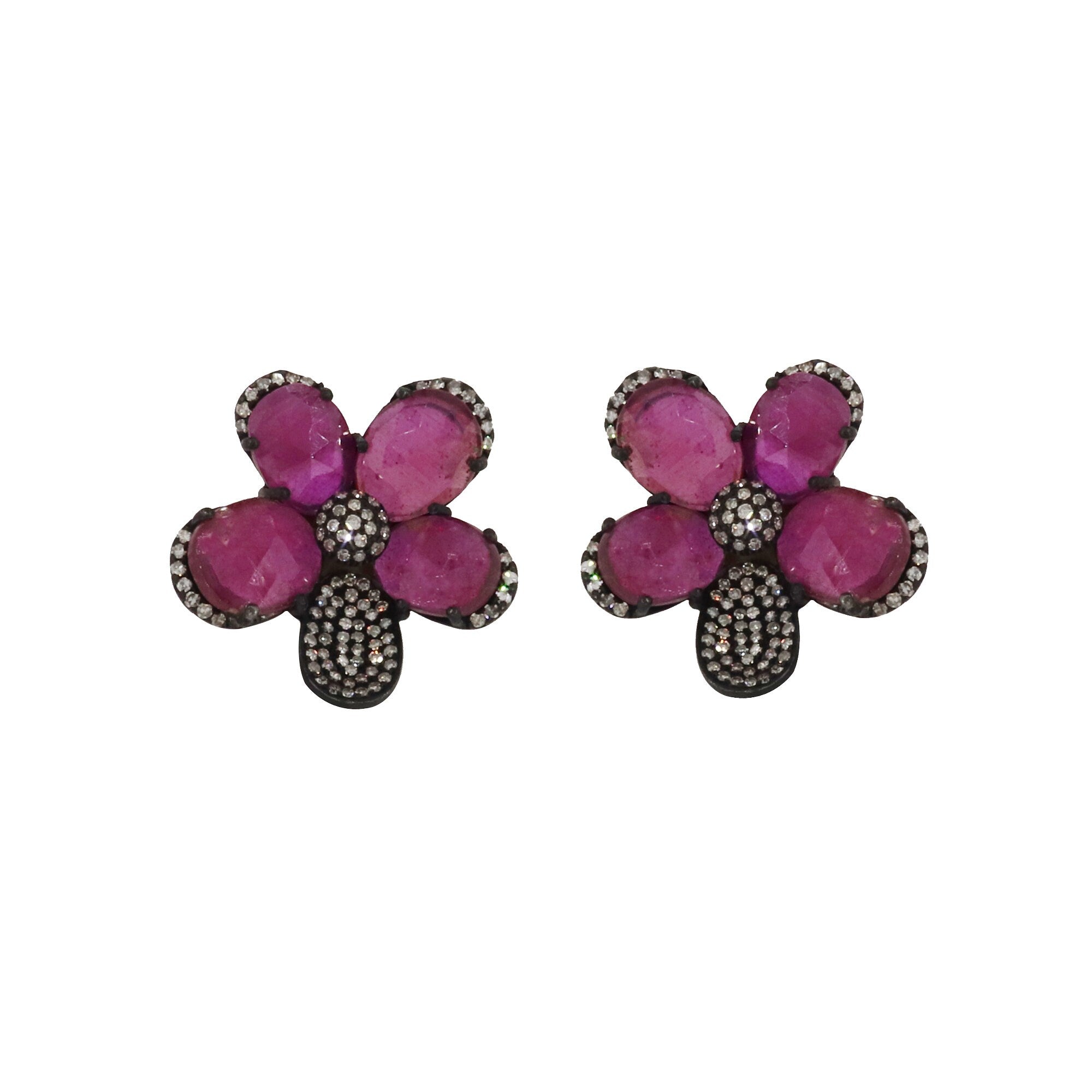 Red Ruby Earring