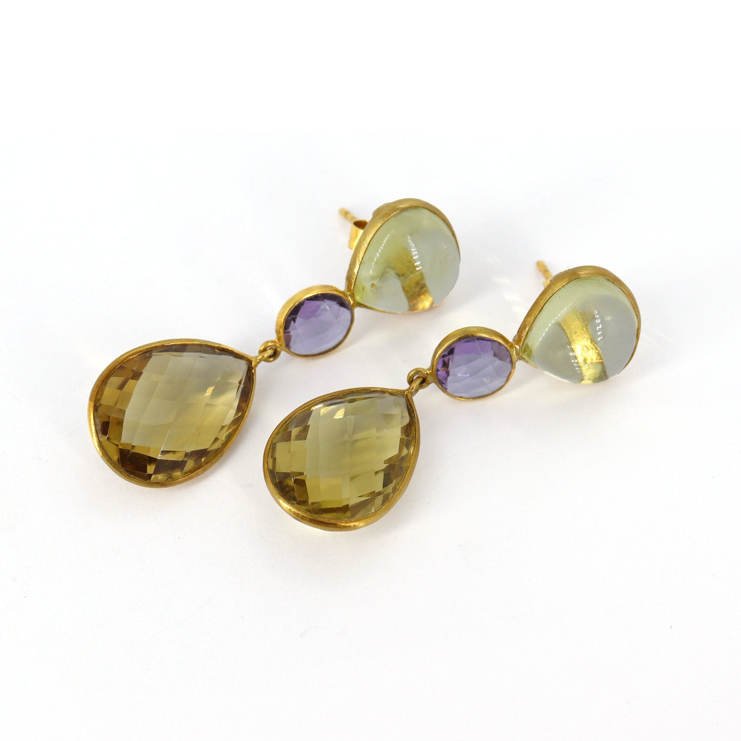 Lemon Topaz Dangle Earring 18K Gold