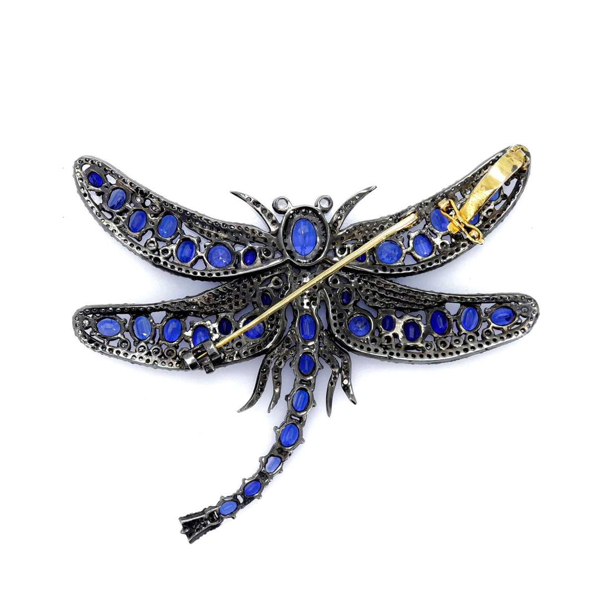 Exclusively Designed Dragon Fly Vintage Replica Brooch Cum Pendent Kynite . Gold