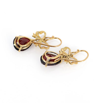 9K Yellow Bow Style Earring Gold