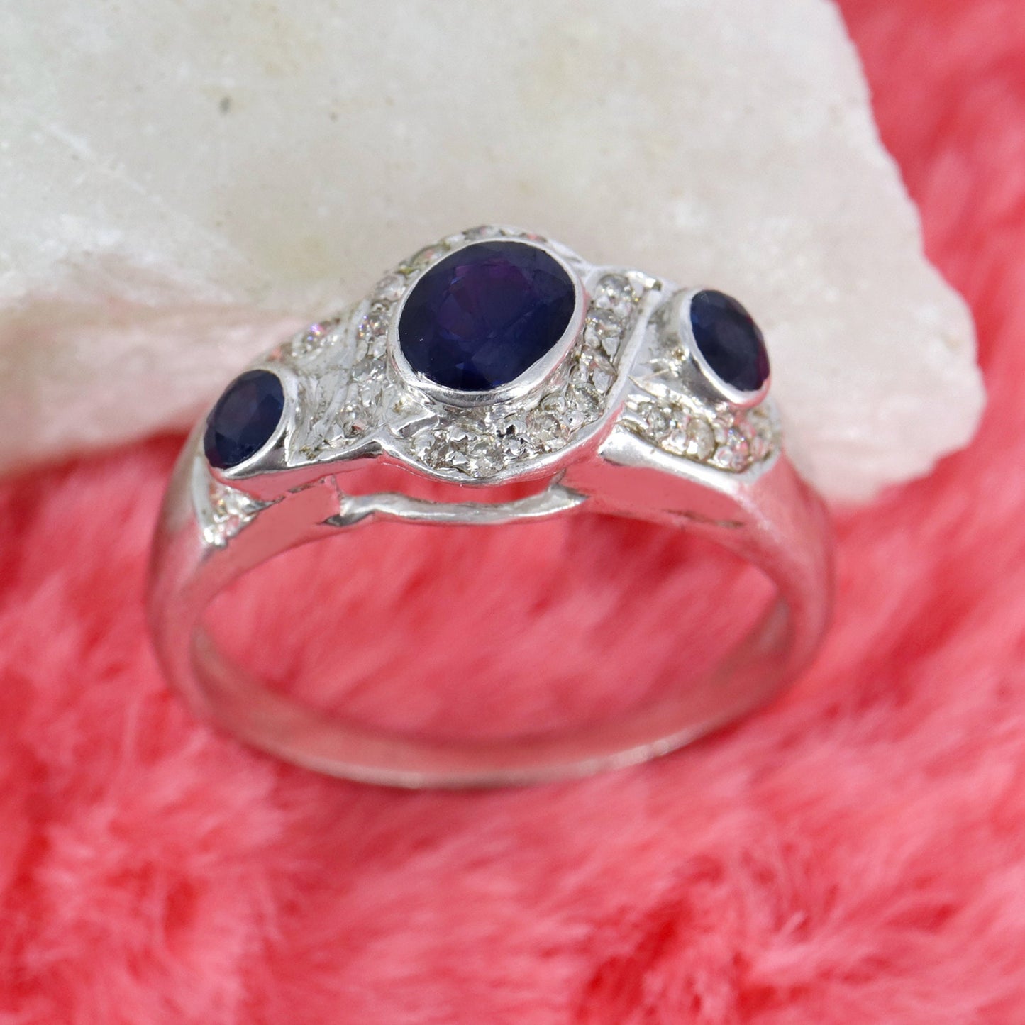 Blue Sapphire Ring Silver