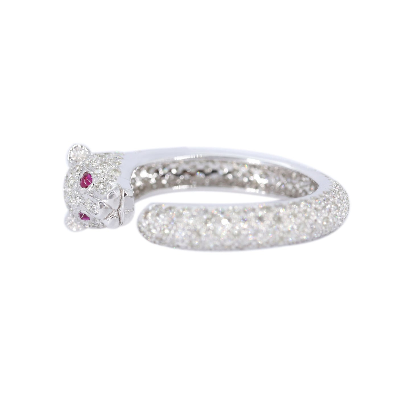 White Jaguar Ring 18K Gold
