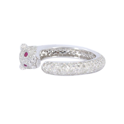 White Jaguar Ring 18K Gold