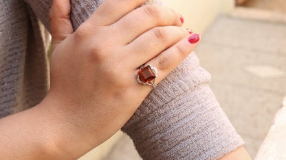 White Tourmaline Vintage Ring 14K Gold