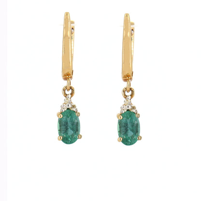 Emerald & Earring 14K Gold