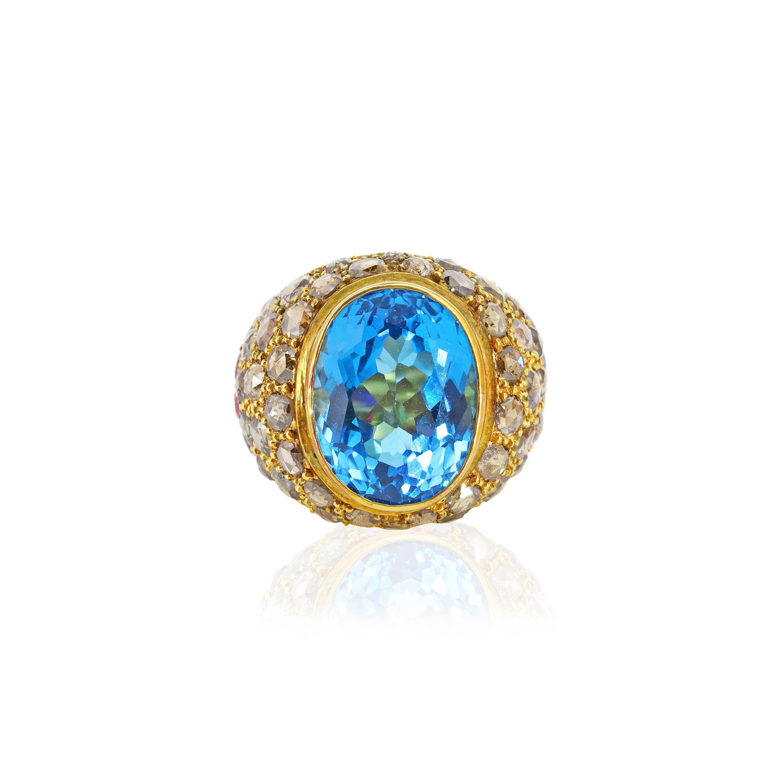 Stunning Victorian Antique Yellow Ring 18K Gold