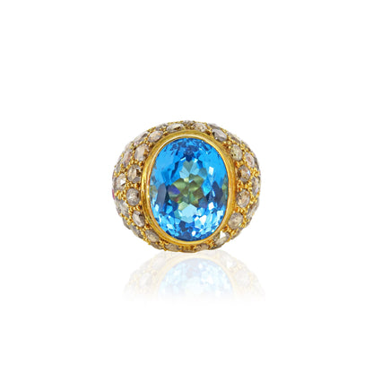 Stunning Victorian Antique Yellow Ring 18K Gold