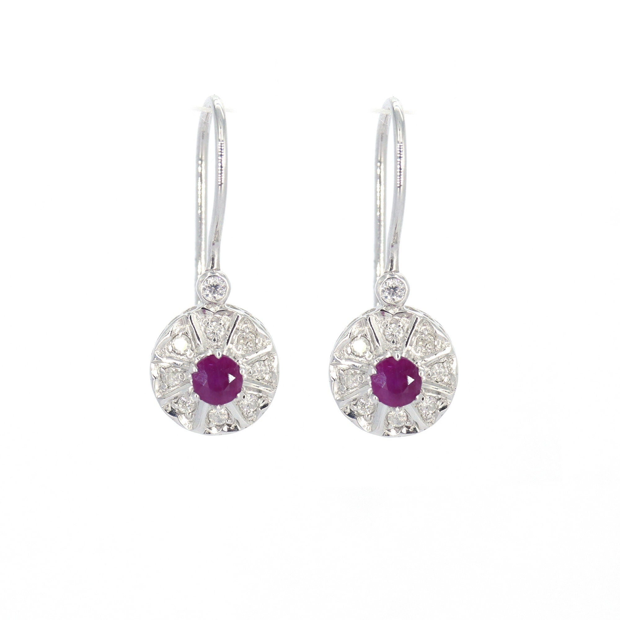 9K White Earring Gold