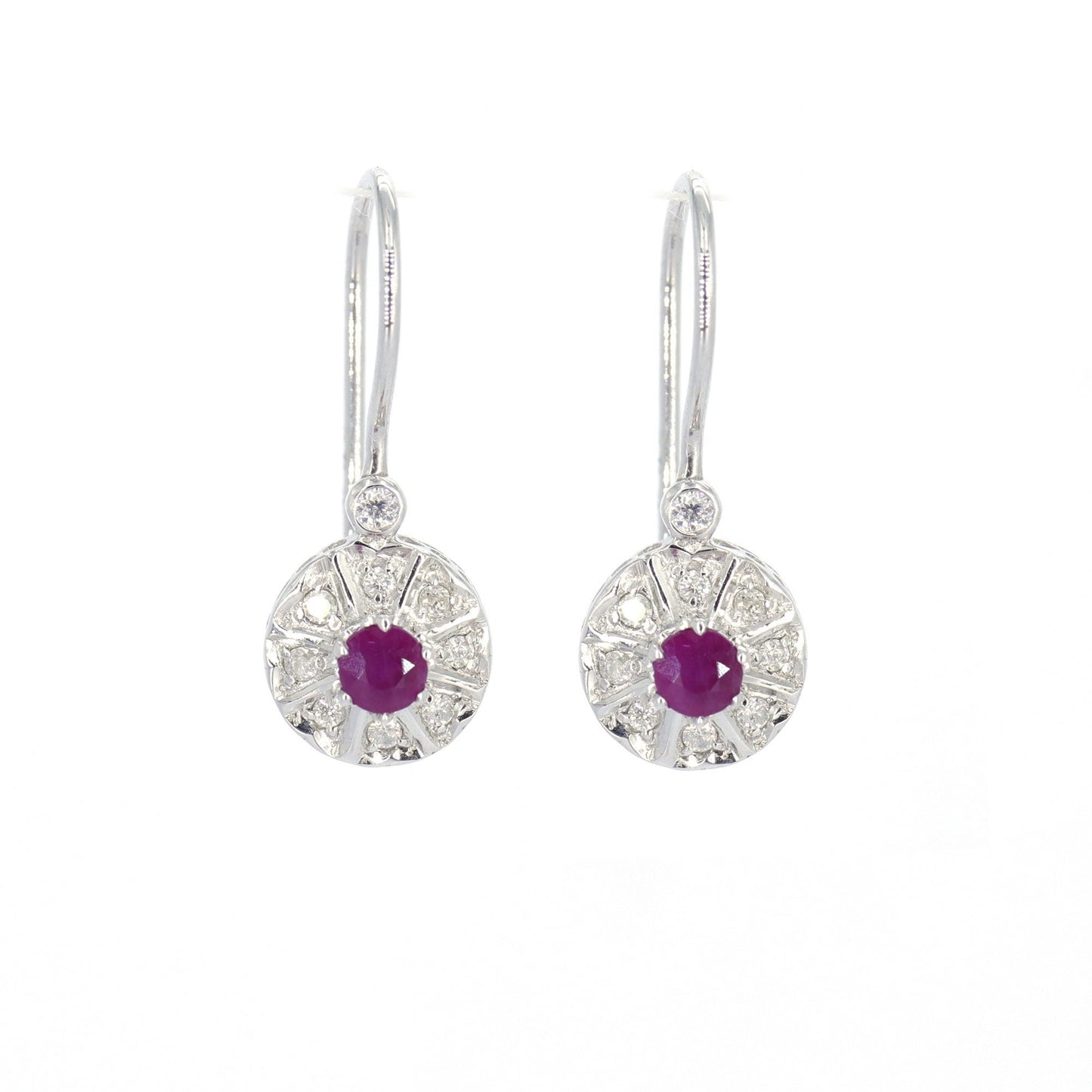 9K White Earring Gold