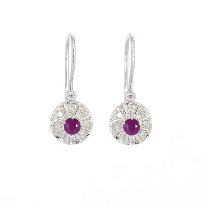 9K White Earring Gold