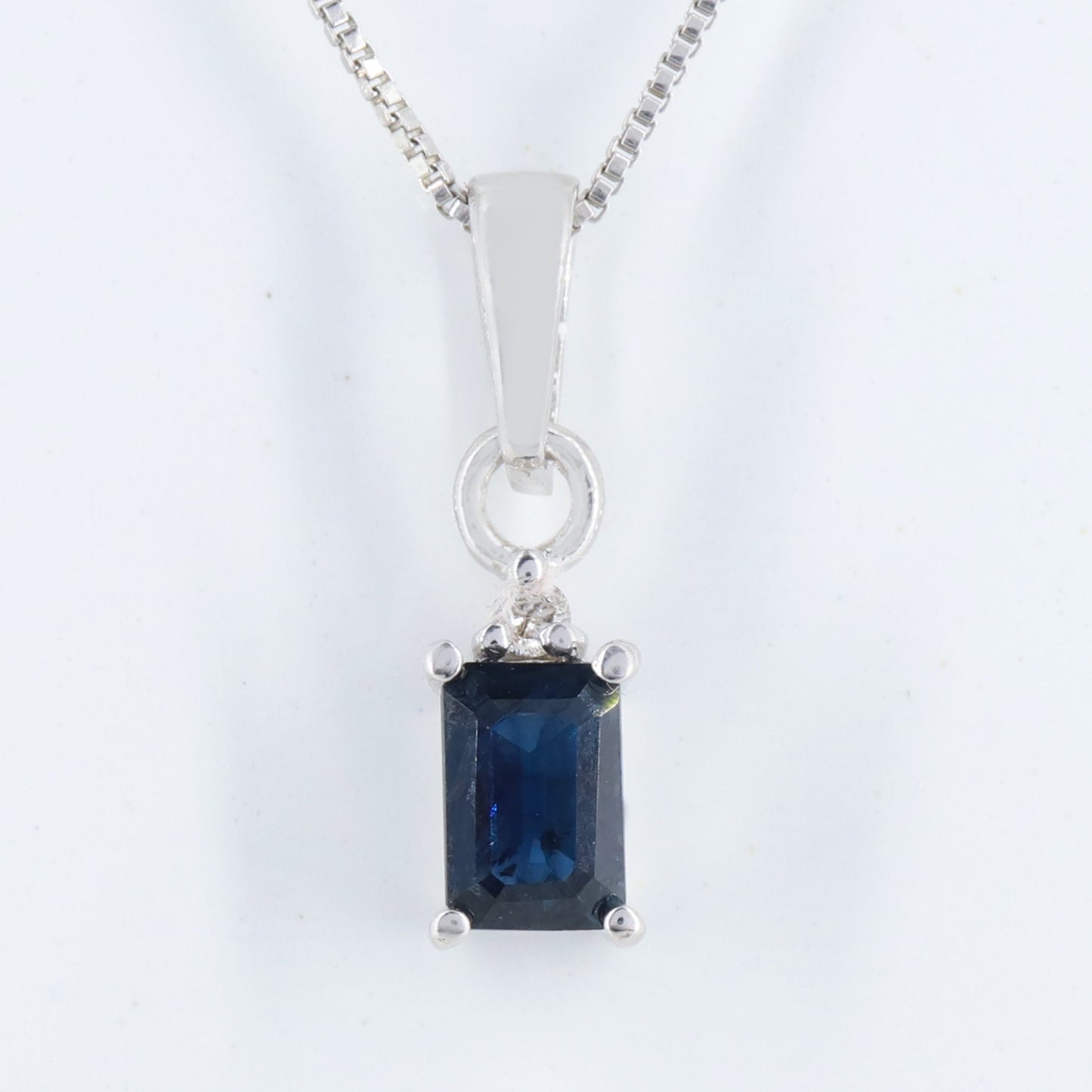Ruby & Sapphire Necklace Silver