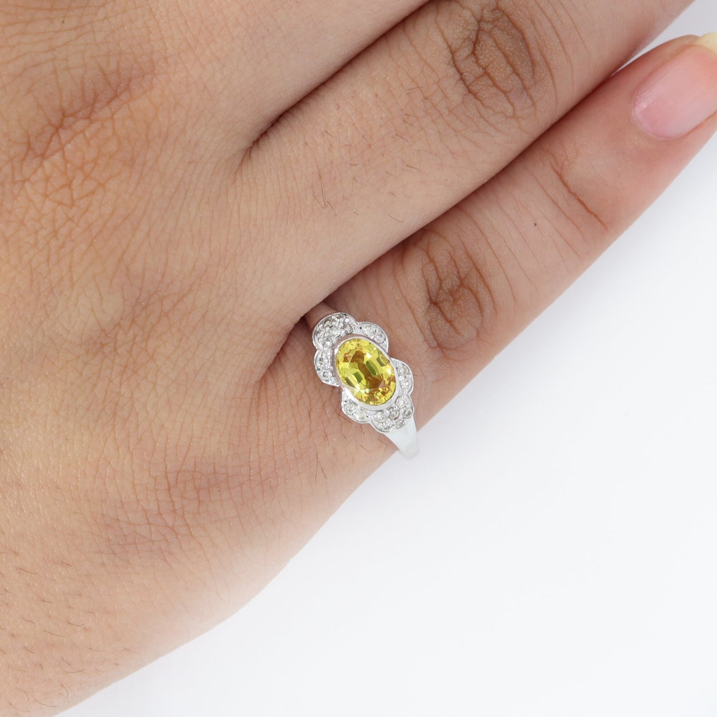 September White Ring 14K Gold