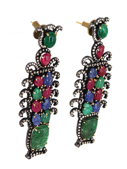 Exclusively Designed Vintage Replica Victorian Earring Gold