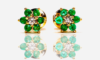 Yellow Emerald Studs Cute Studs Emerald Studs Studs As Gifts Gifts Dainty Studs 14K Gold