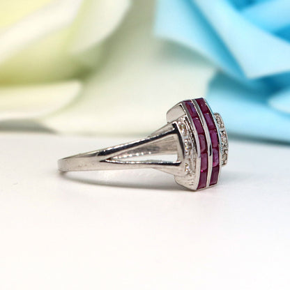 Ruby Ring Silver