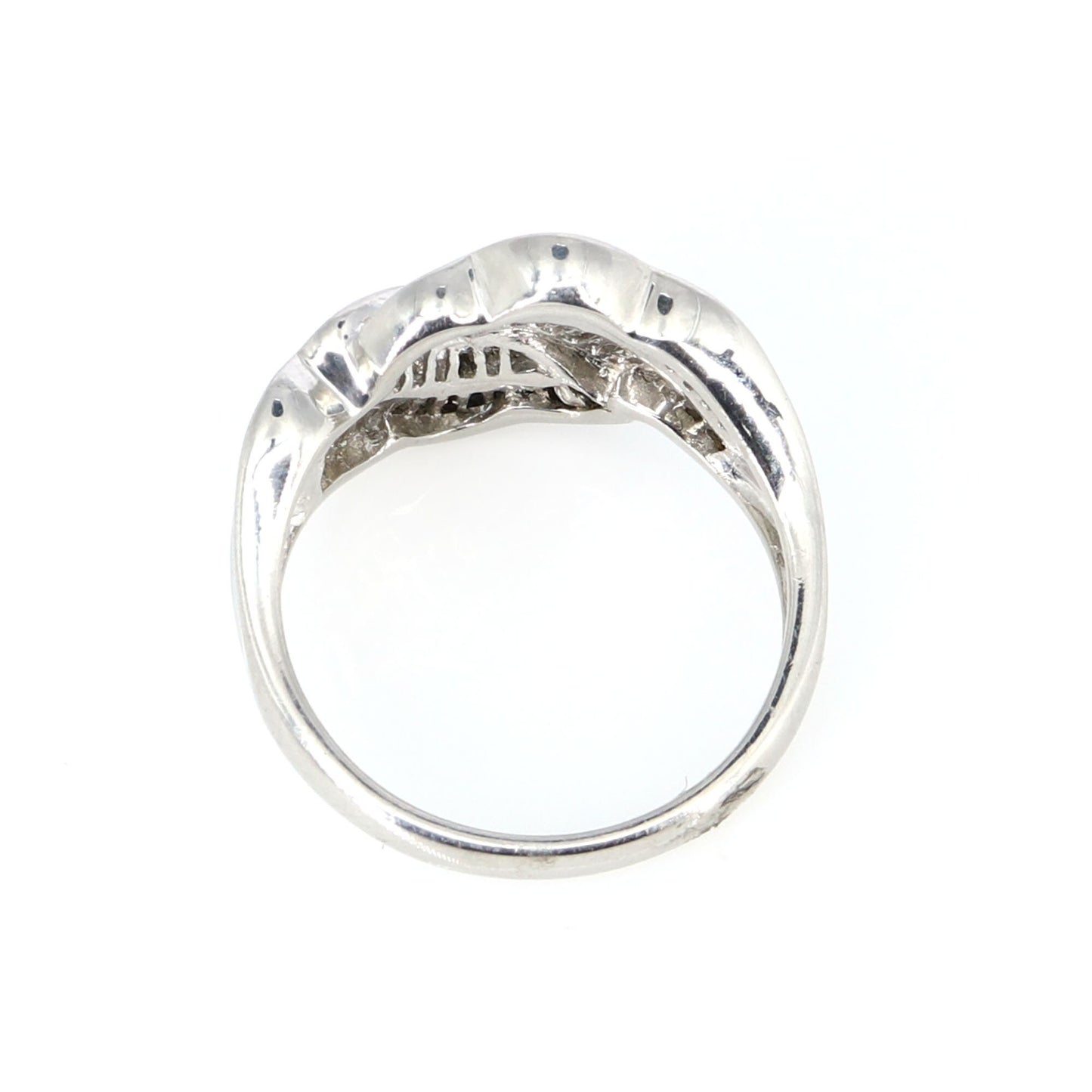 Platinum 900 Tapered Cut Ring