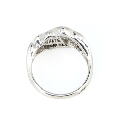 Platinum 900 Tapered Cut Ring