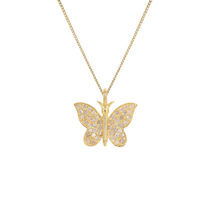 13X14Mm Shiny Butterfly Charms Butterfly Pendant 14K Gold