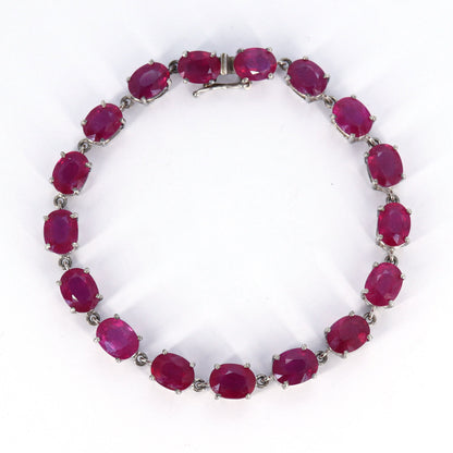 Ruby Bracelet Silver
