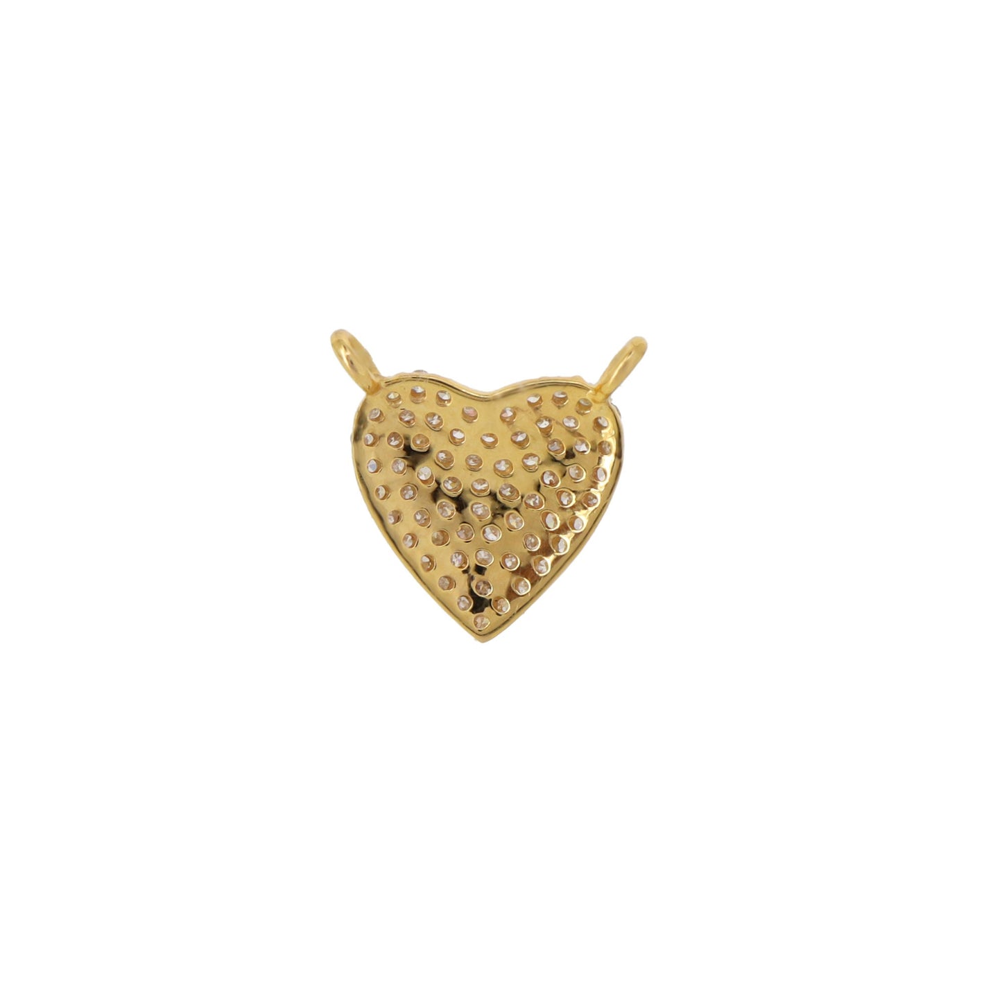 Heart Charm Pave Heart Charm Heart Charm Pendant 14K Gold