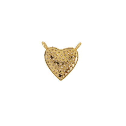 Heart Charm Pave Heart Charm Heart Charm Pendant 14K Gold