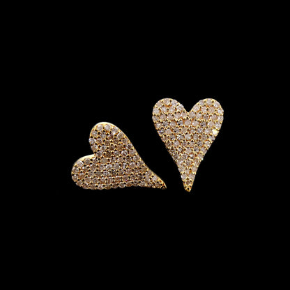 Minimalist Studs Pave Stud Earring 14K Gold