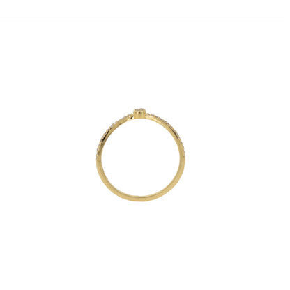 Dainty Wedding Band / Micro Pave Ring 14K Gold