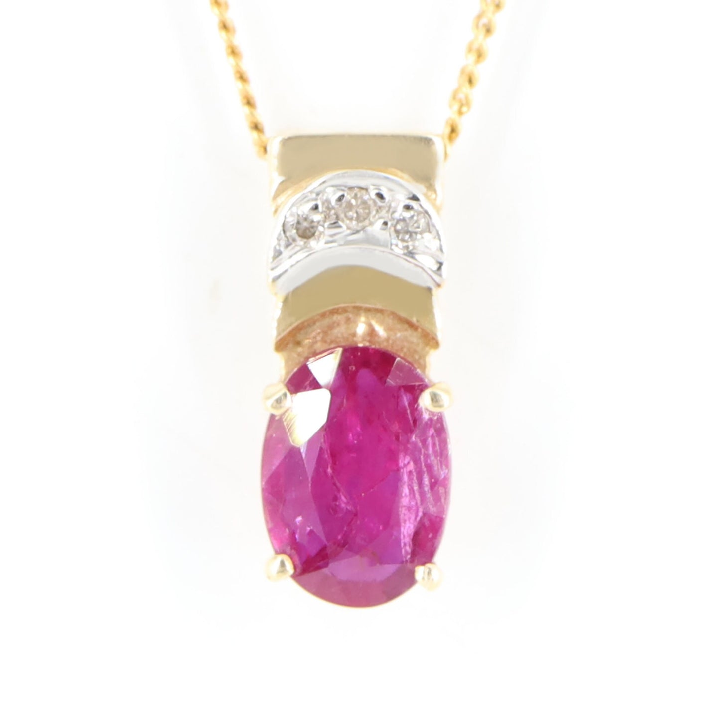 Ruby Pendant 14K Gold