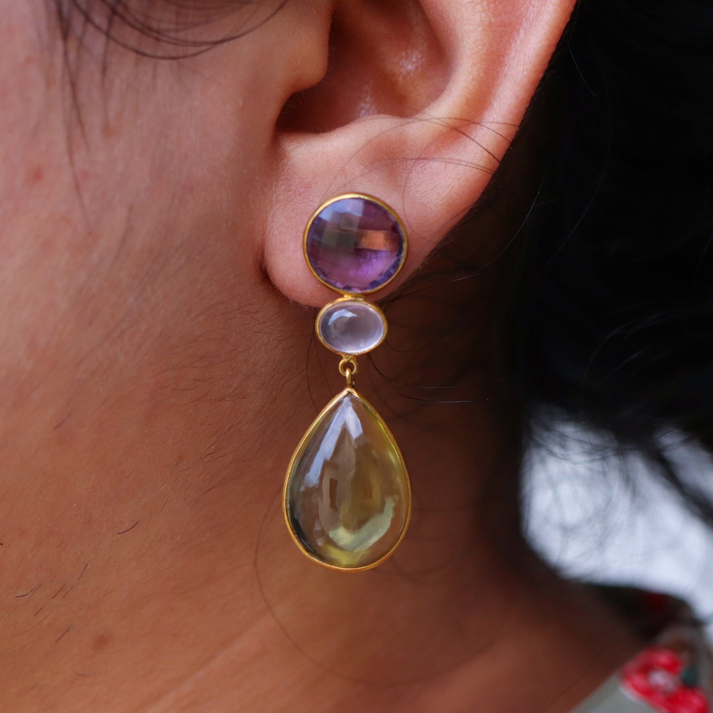 Yellow Handmade Earring 18K Gold