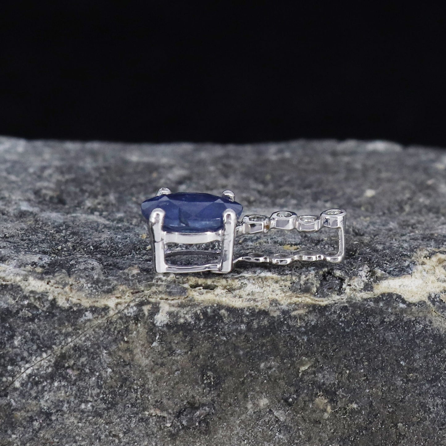 Blue Sapphire Necklace 14K Gold