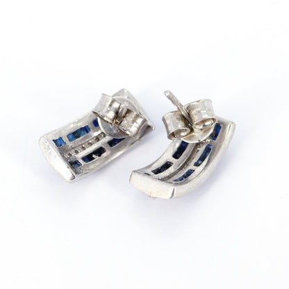Blue Sapphire Earring Silver