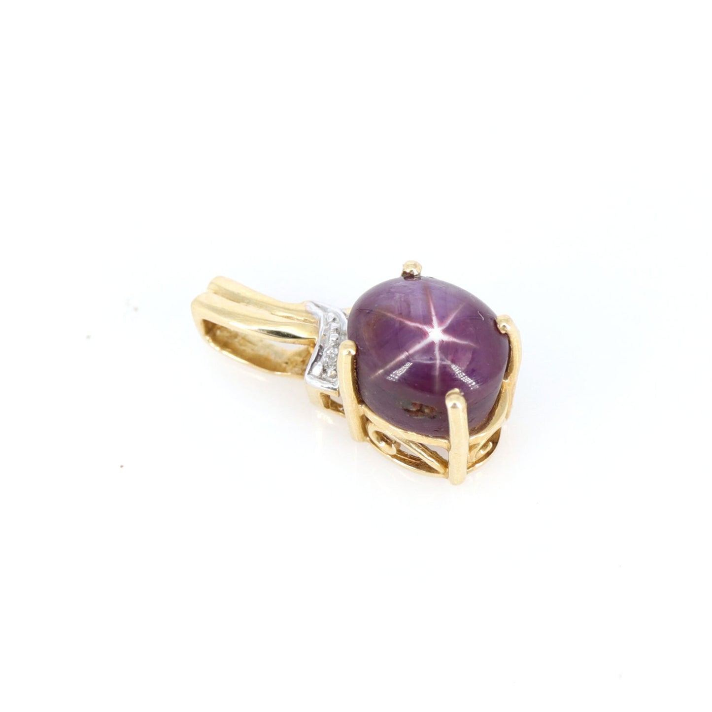Star Ruby Necklace 14K Gold