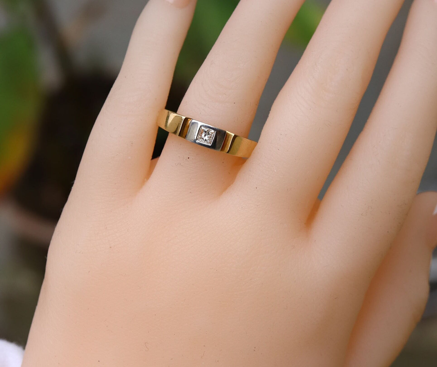 Antique Vintage Yellow Gypsy Ring 14K Gold