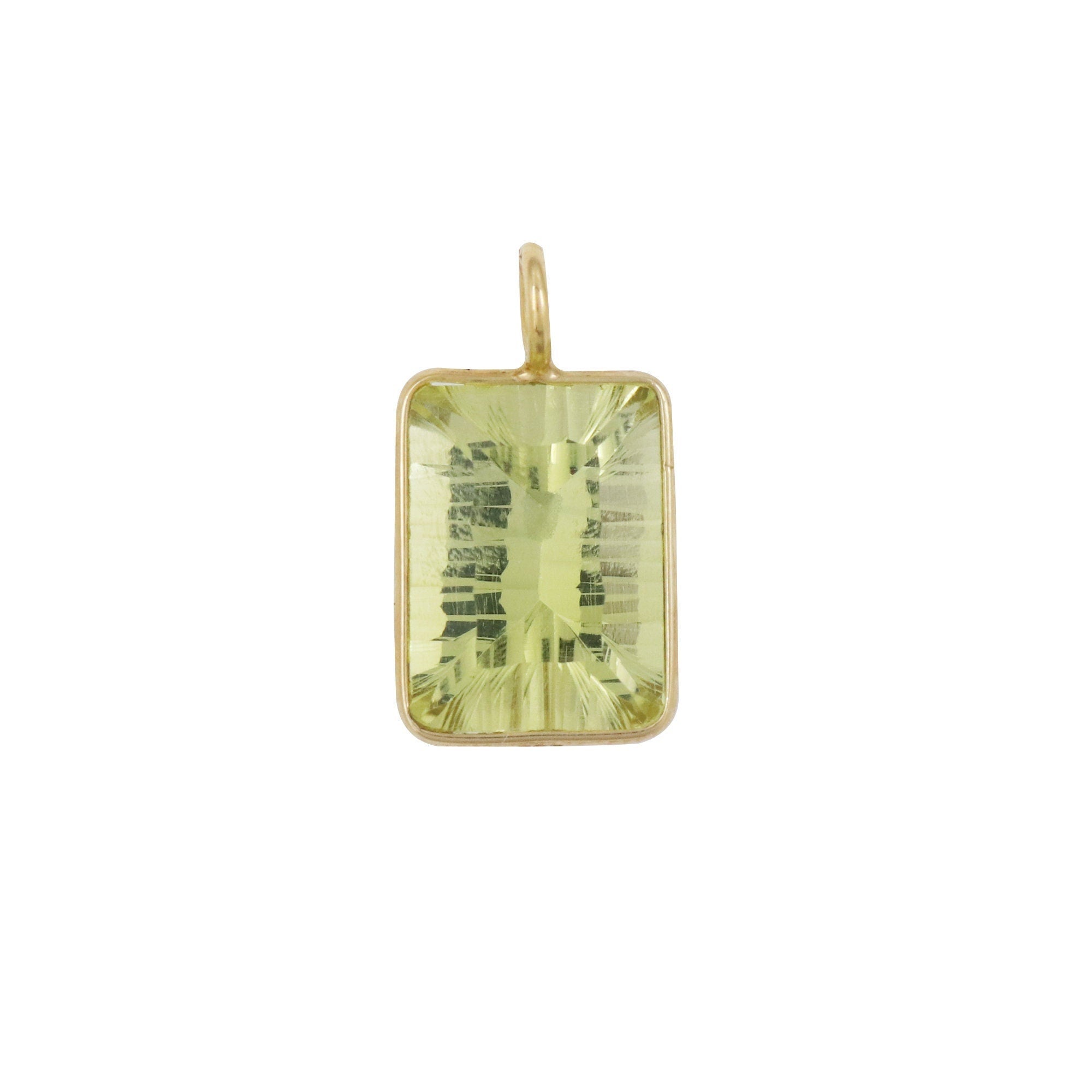 Lemon Topaz Necklace 14K Gold