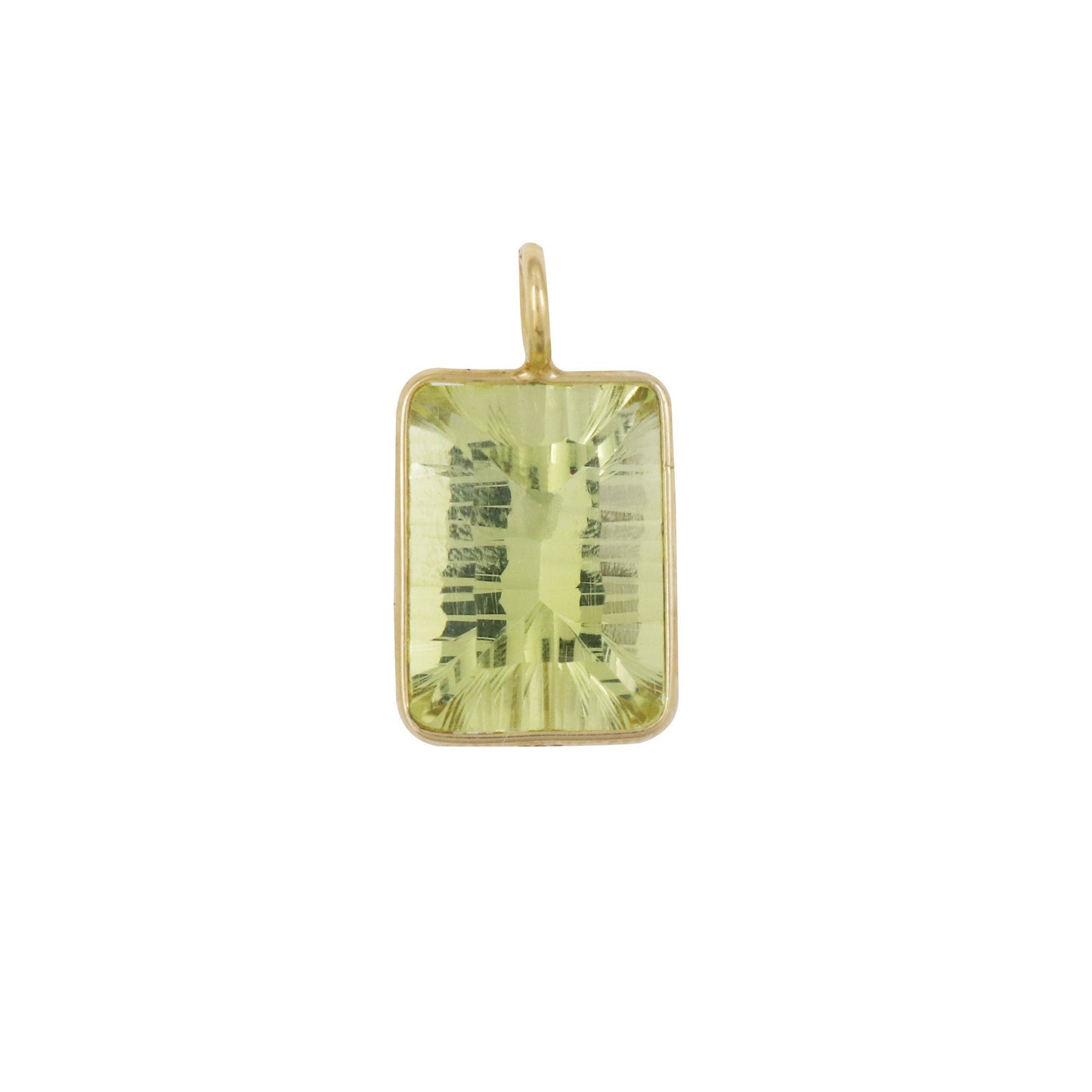 Lemon Topaz Necklace 14K Gold