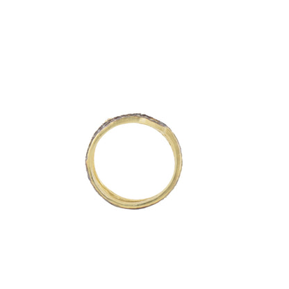 Snake Shape Pave Ring Gold